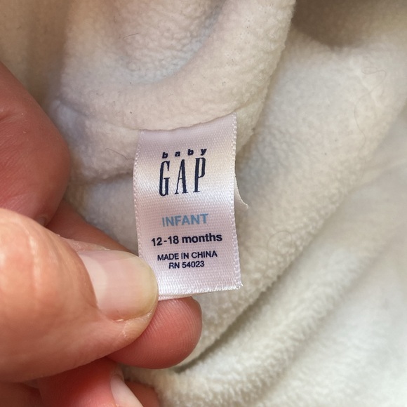 Baby GAP Fleece Lined Flap Hat Tan 12-18m Unisex - Picture 3 of 8